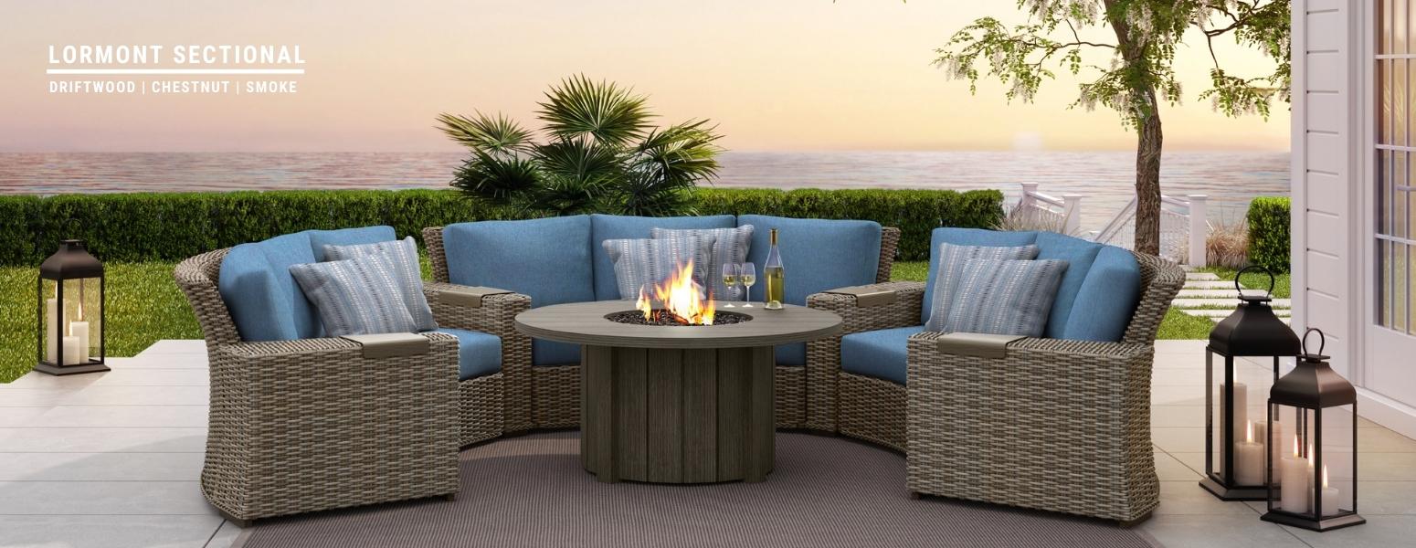 Complete outdoor outlet patio sets